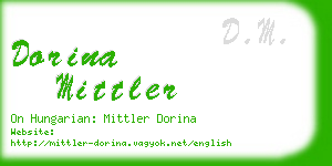 dorina mittler business card